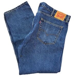 Levi's 505 Jeans Men's 42 x 32 Blue Denim Medium Wash Straight Stretch Classic